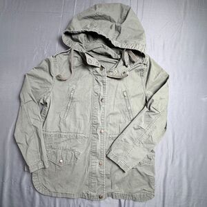 Charlotte Russe Large Green Utility Jacket Buttons Zipper Casual Spring Modern